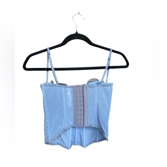 Out From Under Modern Love Corset Urban Outfitters lace blue lingerie size small - Picture 4 of 6